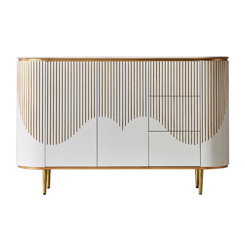 Estantería ajustable aparador blanco gabinete diseñada de madera credenza