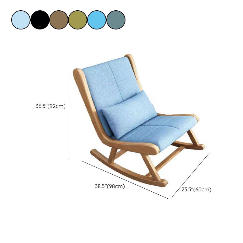 Sedia a dondolo in legno moderno di metà secolo sedia a dondolo per interni senza pedale