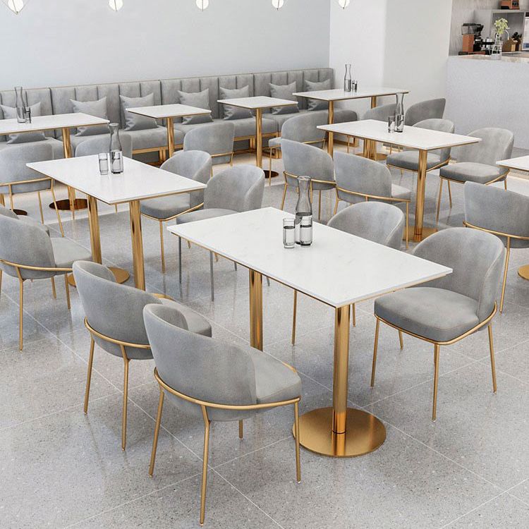 Dining Room Metal Scandinavian Dining Chair Wingback Cushioned Armless Chair Clearhalo ' kitchen&dining_furn' 'Dining Chairs' 'Dining Tables & Seating' 'dining_chair' 'furn' 'furn_dining_chair' 'Furniture' 'furniture_dining_chair' 'Kitchen & Dining Furniture' 'kitchen' 1200x1200_4c27a0f3-1038-4aa2-b1e7-f1fa340cc322