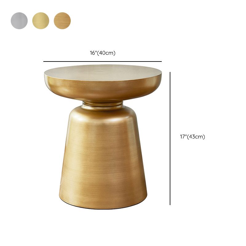 Mid-Century Modern Round Top Coffee Table 16.92"H Iron Pedestal Cocktail Table Clearhalo 'Coffee & Accent Tables' 'Coffee Tables' 'coffee_tables' 'furn' 'furn_coffee_tables' 'Furniture' 'Living Room Furniture' 1200x1200_4c27ee3e-d809-4488-93f9-7d244ac6abdc