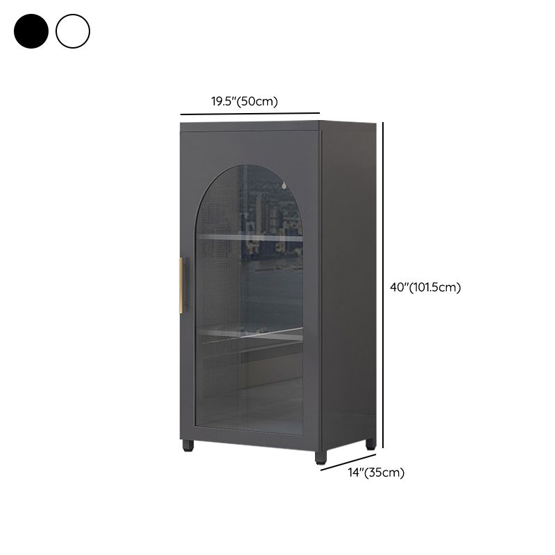 Scandinavian Metal Bookshelf Standard Closed Back Bookcase with Cabinets Clearhalo 'Bookcases' 'furn' 'furn_bookcases' 'Furniture' 'Office Furniture' 1200x1200_4c28f201-932b-4681-a42e-604ed02c715e