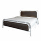 Glam Open-Frame Bed Metal and Upholstered Standard Bed, 43.3" Tall Clearhalo 'Bedroom Furniture' 'Beds' 'furn' 'furn_beds' 'Furniture' 1200x1200_4c296b2d-7b00-467f-ac69-650805cbf489