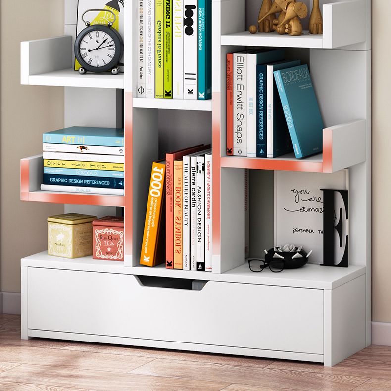 現代のエンジニアリングされた木製の本棚オープンブックケースブックリビングルームの棚