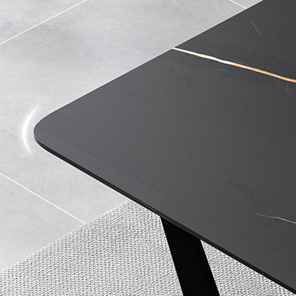 Industrial Style Dining Site Table Rectangle Stone Table with Trestle Base Clearhalo ' dining_table' 'Dining Tables & Seating' 'Dining Tables' 'furn' 'furn_dining_table' 'Furniture' 'furniture_dining_table' 'Kitchen & Dining Furniture' 'kitchen&dining_furn' 'kitchen' 'kitchen_dining_table' 1200x1200_4c2bc416-1e17-47bd-9bee-fb04b53cebed
