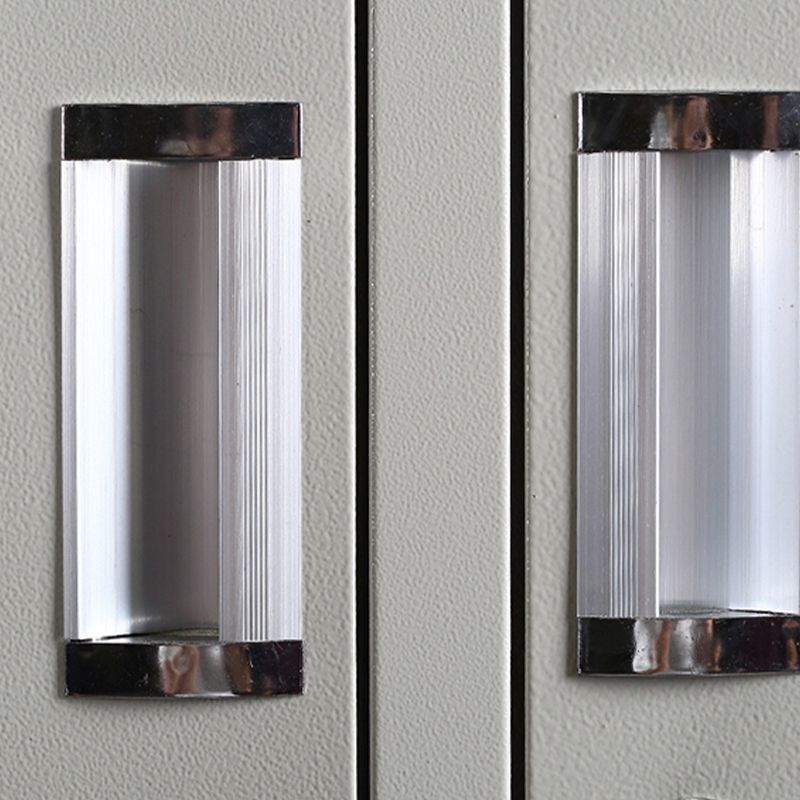 Gabinete de acero blanco con puertas con bisagras gabinete de almacenamiento moderno