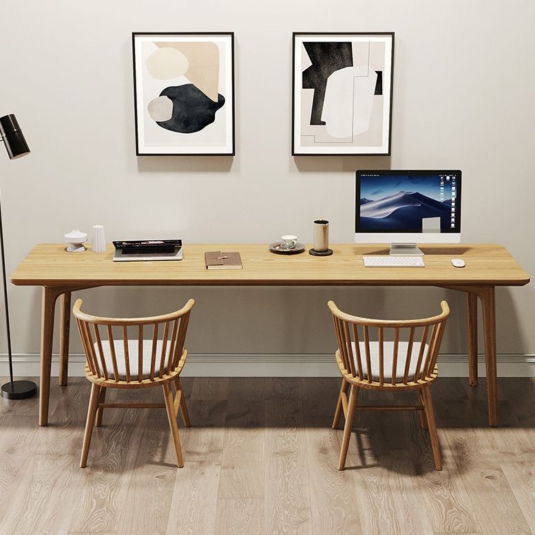 Modern Style Home Writing Desk Curved Solid Wood Office Desk Clearhalo 'furn' 'furn_office_desk' 'Furniture' 'furniture_office_desk' 'Office Desks' 'Office Furniture' 'office_desk' 1200x1200_4c2cd111-d5b6-4082-8c10-3cd814f3560c