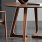 Modern Round Brown Rubberwood Dining Table with Double Pedestal Clearhalo 'Dining Tables & Seating' 'Dining Tables' 'dining_table' 'furn' 'furn_dining_table' 'Furniture' 'Kitchen & Dining Furniture' 1200x1200_4c2dfc5b-c8c4-41b5-87f3-4c4432cf63b8