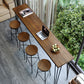 Pine Wood Bar Dining Table Industrial Rectangle Bar Table with 4 Legs Pedestal for Balcony Clearhalo 'Bar Furniture' 'Bar Tables' 'bar_tables' 'furn' 'furn_bar_tables' 'Furniture' 'furniture_bar_tables' 'Kitchen & Dining Furniture' 1200x1200_4c2e439f-934c-4b9d-98b3-760ec887c49b