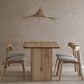 Modern Rectangle Trestle Dining Table Natural Ash Wood Table