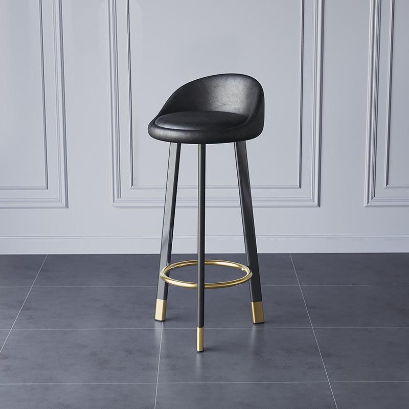 Contemporary Home Swivel Stool Matte Finish Upholstered Bar Stools