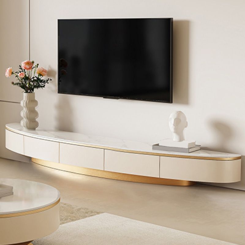 Modern TV Console Stone Media Console TV Stand with 3 Drawers Clearhalo 'furn' 'furn_tv_stands_entertainment_centers' 'Furniture' 'Living Room Furniture' 'TV Stands & Entertainment Centers' 'TV Stands & Media Storage Furniture' 'tv_stands_entertainment_centers' 1200x1200_4c2f7b32-cfb6-4b51-a771-ae01bbfa4139