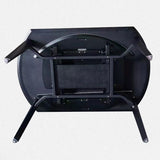 Contemporary Collapsible Sintered Stone Dining Room Table with 4 Solid Wood Legs Kitchen Dining Set Clearhalo 'Dining Room Sets' 'Dining Tables & Seating' 'dining_room_set' 'furn' 'furn_dining_room_set' 'Furniture' 'furniture_dining_room_set' 'Kitchen & Dining Furniture' 'kitchen&dining_furn' 'kitchen' 1200x1200_4c2f8f06-0f99-4f5c-ba1a-df24dde9ca3e