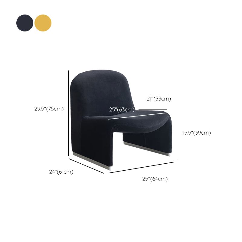 Mid-century Modern Side Chair Armless Fixed Back Accent Armchair for Bedroom Clearhalo 'Accent Chairs' 'accent_chairs' 'Chairs & Seating' 'furn' 'furn_accent_chairs' 'Furniture' 'Living Room Furniture' 1200x1200_4c3541b8-3192-48aa-994b-c34083655d8a