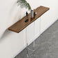 Tableau de console de rectangle en bois massif 29.53 pouces de haut table de l'extrémité avec jambe acrylique