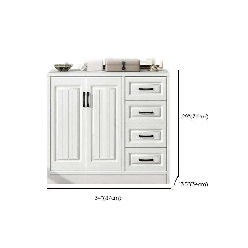 White Standard Cabinet Solid Wood Storage Cabinet with Drawer Clearhalo 'Cabinets & Chests' 'cabinets_chests' 'furn' 'furn_cabinets_chests' 'Furniture' 'Living Room Furniture' 1200x1200_4c37c2b0-8d63-4661-8a85-fd1b40456b83