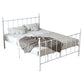 Poster Metal Bed 41 inch With Headboard and Footboard Rectangular Headboard