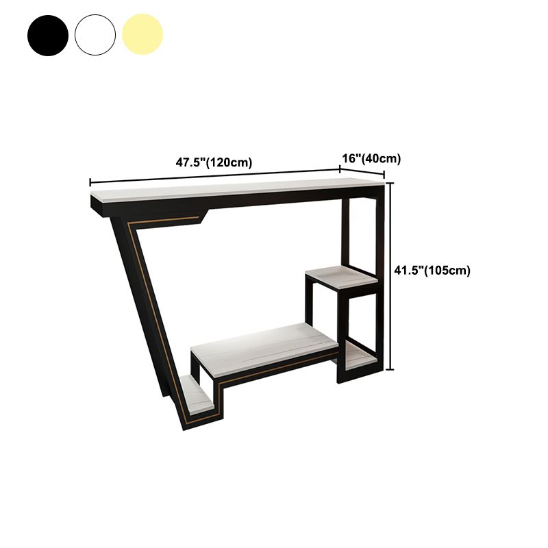 Tavolo da bistrot industriale con portata di pietra bianca in pietra tavolo da bar per casa