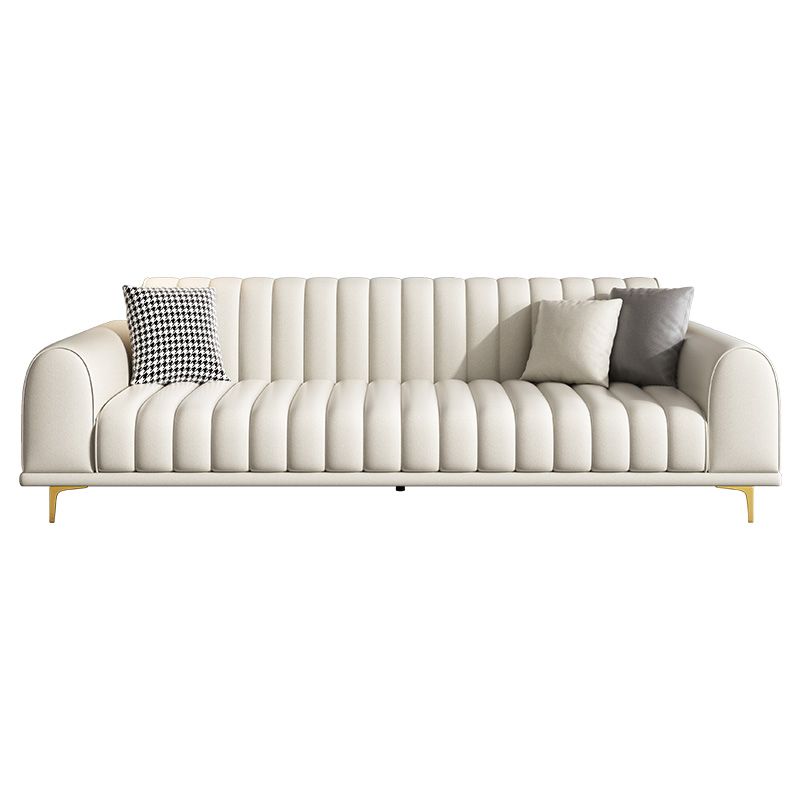 32.67"H Square Arm Water Resistant Solid Color Faux Leather Sofa with Sewn Pillow Back Clearhalo 'furn' 'furn_sofas' 'Furniture' 'furniture_sofas' 'kitchen' 'kitchen_sofas' 'Living Room Furniture' 'Sofa' 'sofas' 1200x1200_4c3bef26-7f61-4e05-bd7e-4d6cec360f2e