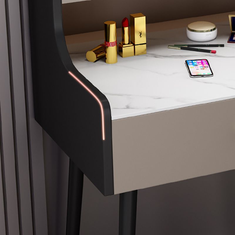 Tavolo da trucco con 1 cassetto e specchio da 17,12 "tavoli da vanità