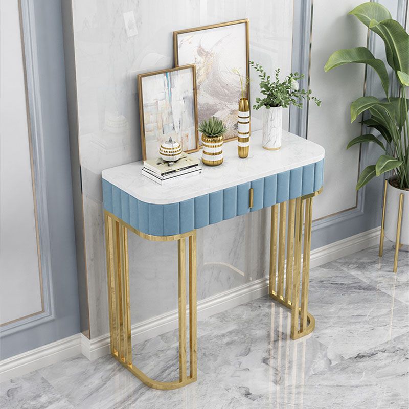 Console in marmo glam Tabella 14 "W Half Moon Console Accent Table per Hall