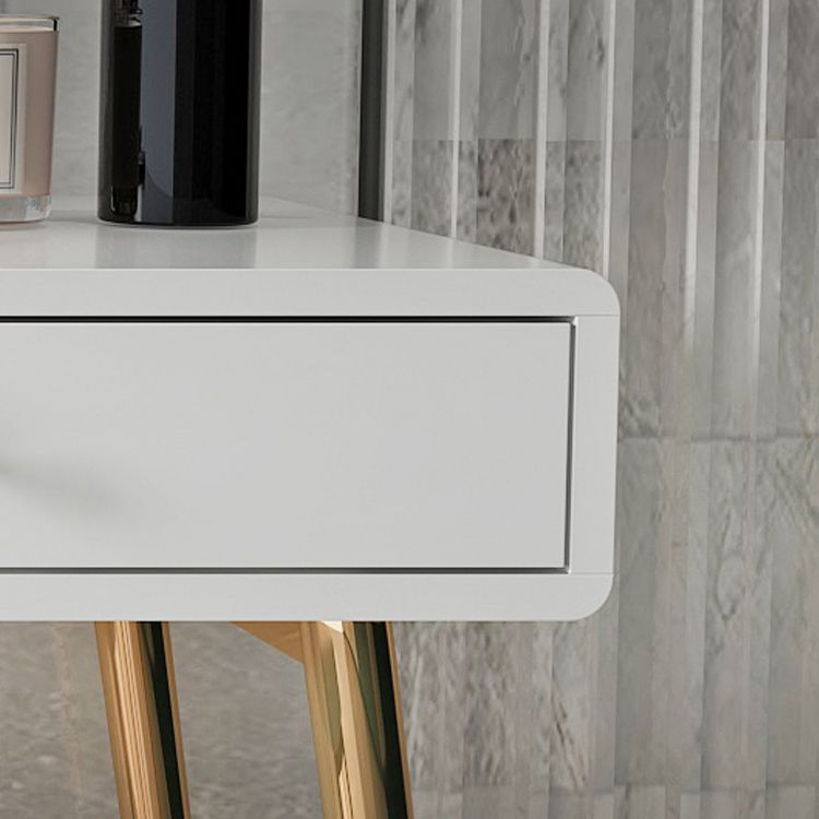 Wood and Metal Vanity Table with Stool Accent 5 Drawers Makeup Desk Clearhalo 'Bedroom Furniture' 'furn' 'furn_makeup_vanities' 'Furniture' 'Makeup Vanities' 'makeup_vanities' 1200x1200_4c432408-613a-4d53-9b4c-f087e34ca065