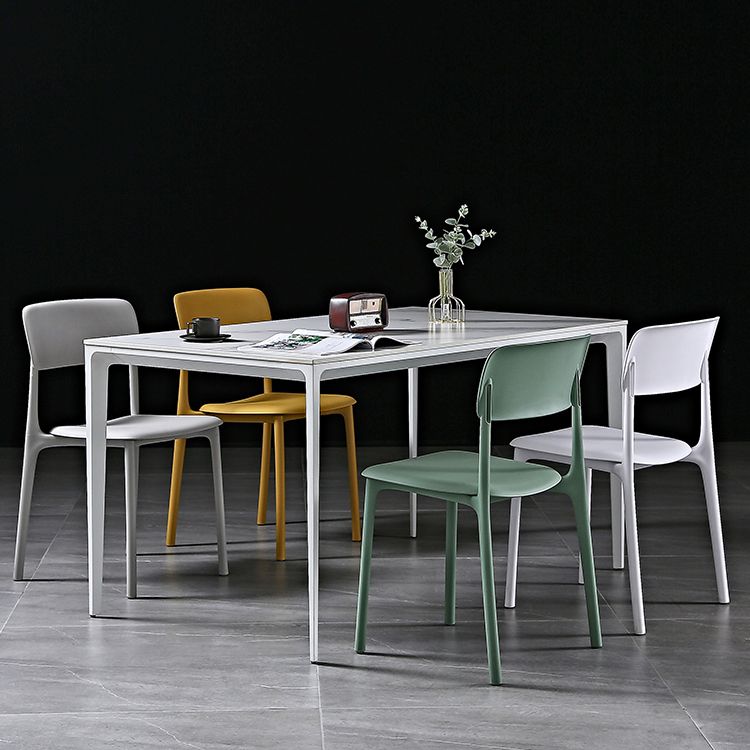 Modern Style Plastic Dining Chairs Open Back Dining Stackable Side Chairs for Kitchen Clearhalo ' kitchen&dining_furn' 'Dining Chairs' 'Dining Tables & Seating' 'dining_chair' 'furn' 'furn_dining_chair' 'Furniture' 'furniture_dining_chair' 'Kitchen & Dining Furniture' 'kitchen' 1200x1200_4c438388-97bb-4db2-b4c7-e4ec70b370fa
