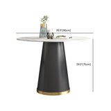 Set da tavolo da pranzo rotondo in pietra bianca 1/2/4/5 pezzi moderni set di dinette