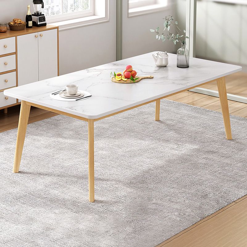 Minimalist Rectangle Shape Standard Dining Set MDF Kitchen Dining Set with 4 Legs Base Clearhalo 'Dining Room Sets' 'Dining Tables & Seating' 'dining_room_set' 'furn' 'furn_dining_room_set' 'Furniture' 'furniture_dining_room_set' 'Kitchen & Dining Furniture' 'kitchen&dining_furn' 'kitchen' 1200x1200_4c4516d7-1a1c-4aab-89c9-677870802d14