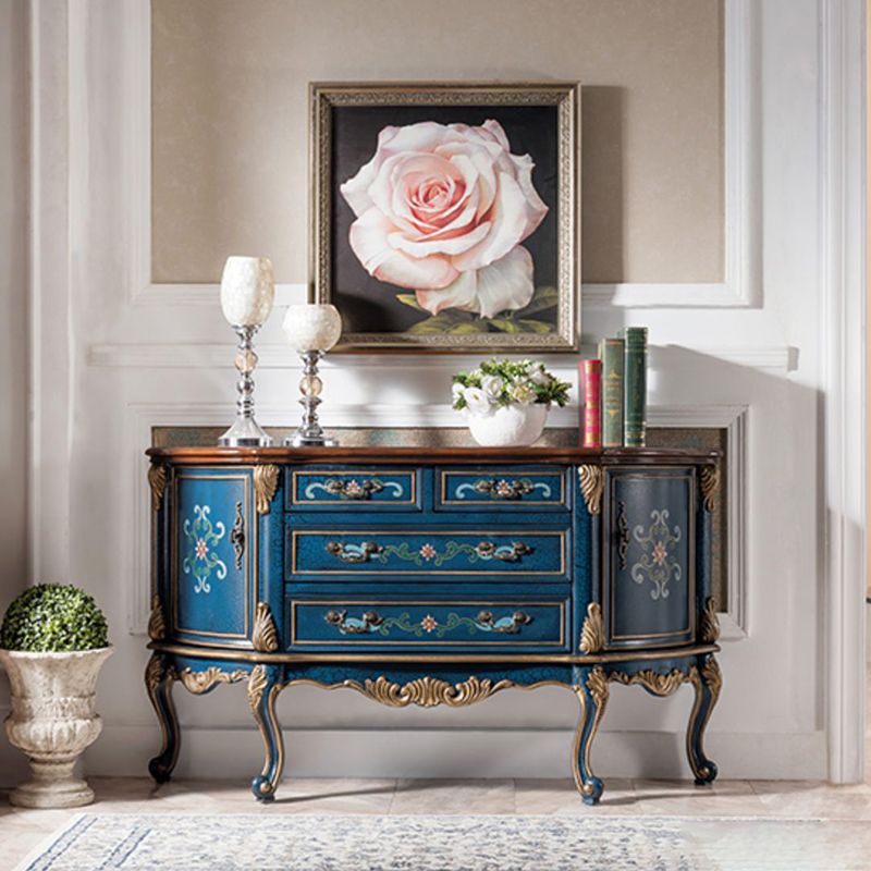 Mid Century Modern Wood Console Table Half Moon Accent Table for Hall