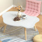 Modern Wooden Free Form Coffee Table with 4 Natural Wooden Legs