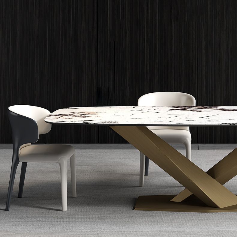 Glam 1/2/4/7 Pieces Dining Set Rectangle Sintered Stone Dining Table Set for Dining Areas Clearhalo 'Dining Room Sets' 'Dining Tables & Seating' 'dining_room_set' 'furn' 'furn_dining_room_set' 'Furniture' 'furniture_dining_room_set' 'Kitchen & Dining Furniture' 1200x1200_4c474b0f-f1c2-4091-9f11-0ccf31a655b0