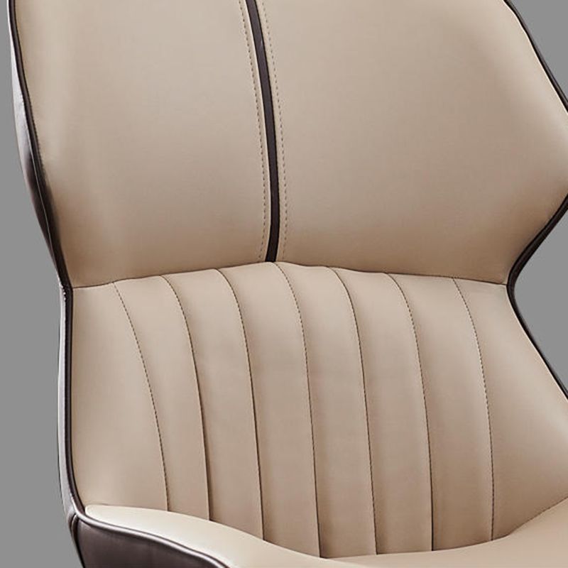 Silla lateral de cuero y metal de cuero y metal