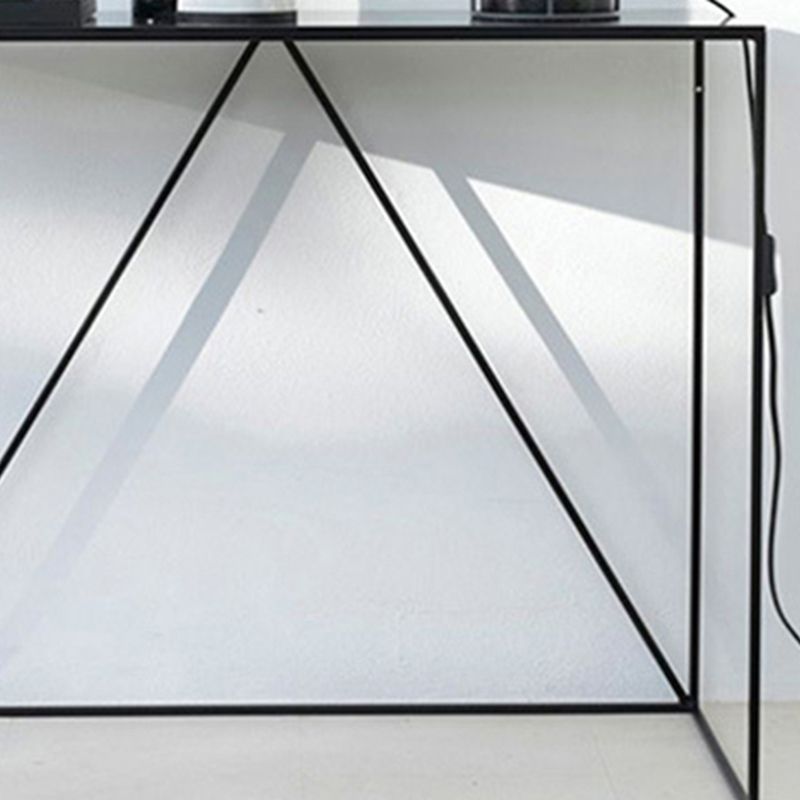 Contemporary Console Accent Table Antique Finish Sofa Console Table in Metal