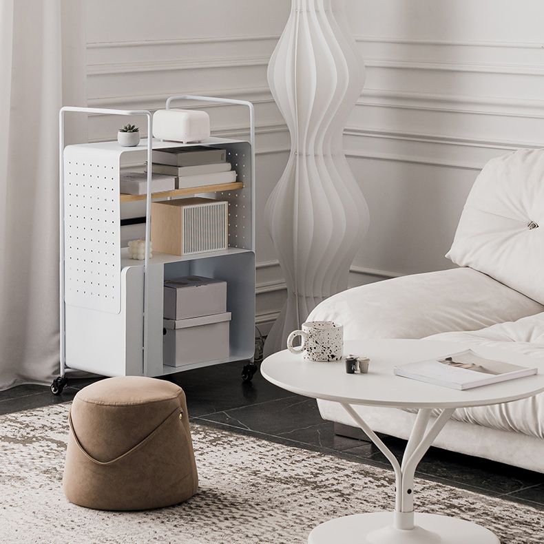 Mesa lateral rectangular de mediados de siglo 36.6 "mesa de esquina de metal de alto