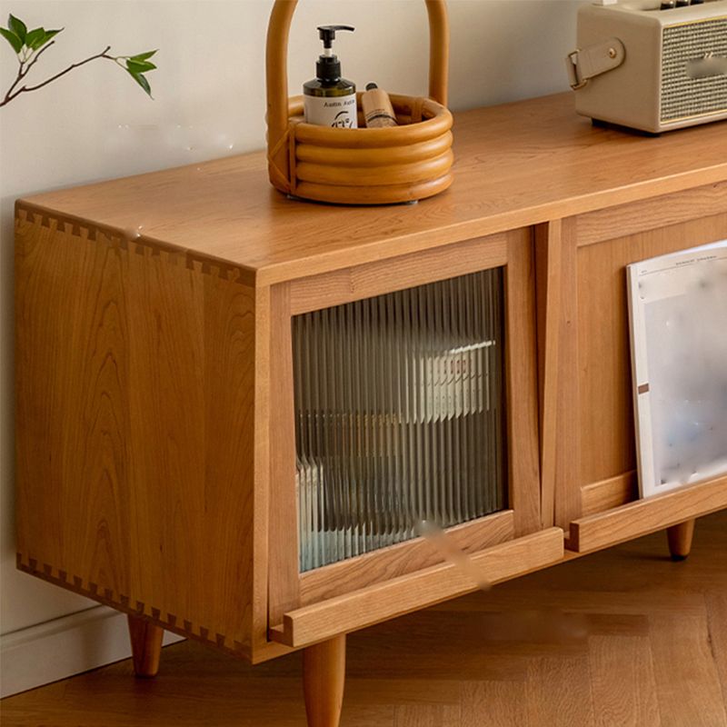 Style de style moderne Stand Brun Couleur de rangement fermé Console TV avec armoire