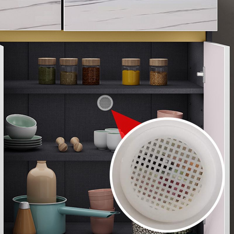 Credenza a buffet in legno di credenza in stile glam con armadi e cassetti