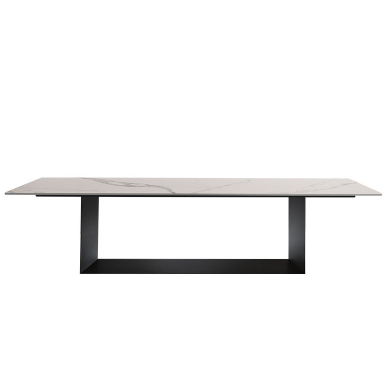 Metal Traditional Luxury Rectangle Indoor Table Sintered Stone Top Table for Home Clearhalo ' dining_table' 'Dining Tables & Seating' 'Dining Tables' 'furn' 'furn_dining_table' 'Furniture' 'furniture_dining_table' 'Kitchen & Dining Furniture' 'kitchen&dining_furn' 'kitchen' 'kitchen_dining_table' 1200x1200_4c4b747c-03cd-4aef-a3a7-8e9f9b792a1b
