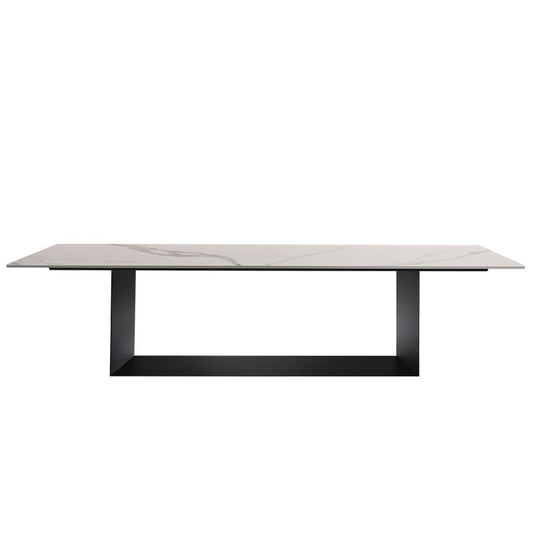 Metal Traditional Luxury Rectangle Indoor Table Sintered Stone Top Table for Home