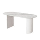 Stone Top Table Contemporary Dining Table with Sled Base in White Clearhalo 'Dining Tables & Seating' 'Dining Tables' 'dining_table' 'Furniture' 'furniture_dining_table' 'Kitchen & Dining Furniture' 'kitchen' 'kitchen_dining_table' 1200x1200_4c4c5205-05da-4dda-8391-ce1412063ef7