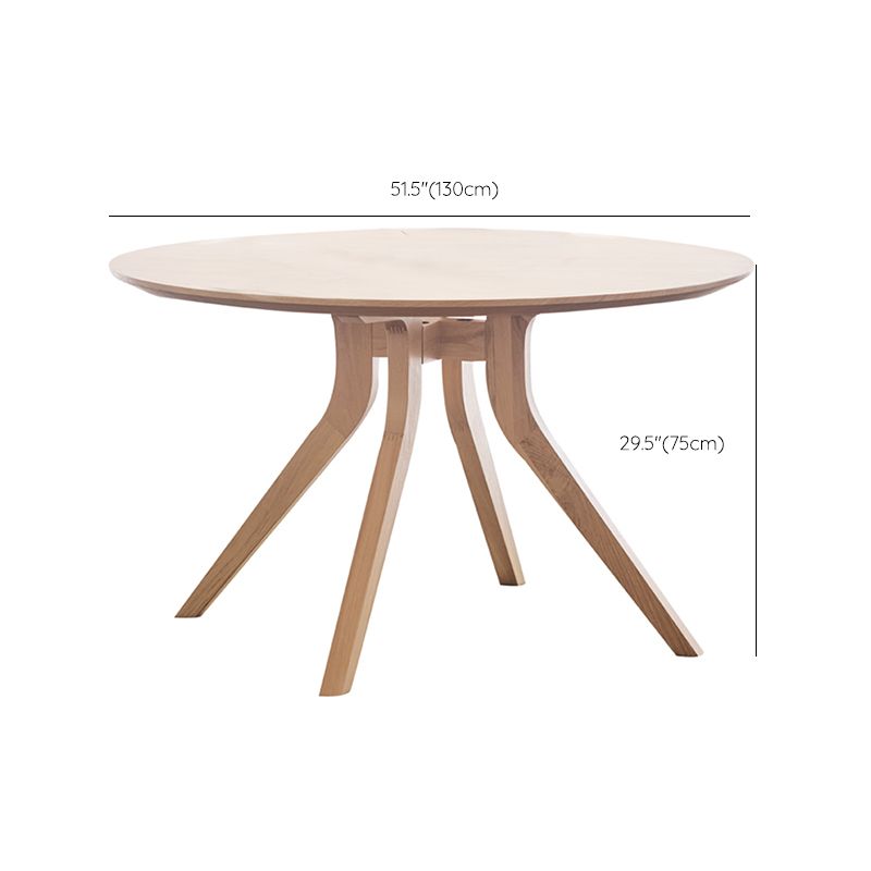 Natural Round Table Wooden Dining Room Kitchen Home Furniture with 4 Legs Clearhalo 'Dining Tables & Seating' 'Dining Tables' 'dining_table' 'furn' 'furn_dining_table' 'Furniture' 'Kitchen & Dining Furniture' 1200x1200_4c4ca61d-13f3-4ccc-9412-42b60c51fda5
