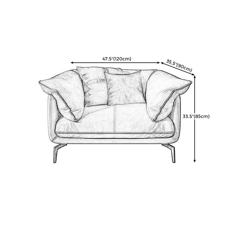 Brown Leather/Faux Leather Sectional Pillow Top Arm for Living Room Clearhalo 'furn' 'furn_sectionals' 'Furniture' 'furniture_sectionals' 'kitchen' 'kitchen_sectionals' 'Living Room Furniture' 'Sectionals' 1200x1200_4c4dd2c5-051d-4fec-b202-d76481a5b8a6