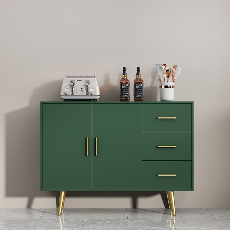 木製サイドボードキャビネットモダンな長方形ホームサイドボード引き出しとドア付き