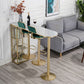 Table de bar d'intérieur spécialisée, table de pub moderne blanche avec rangement en métal
