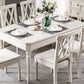 Rectangle 4 Legs Mid-Century Dining Table White Tone Fixed Table of Solid Wood Clearhalo ' dining_table' 'Dining Tables & Seating' 'Dining Tables' 'furn' 'furn_dining_table' 'Furniture' 'furniture_dining_table' 'Kitchen & Dining Furniture' 'kitchen&dining_furn' 'kitchen' 'kitchen_dining_table' 1200x1200_4c518ab0-664d-4b65-9470-755f3d4f8316