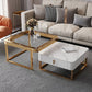 Gold Frame Metal Iron Base Design with Drawer Square Coffee Table Clearhalo 'Coffee & Accent Tables' 'Coffee Tables' 'coffee_tables' 'furn' 'furn_coffee_tables' 'Furniture' 'furniture_coffee_tables' 'Living Room Furniture' 1200x1200_4c535542-c24f-49df-bf26-e527f47e8091