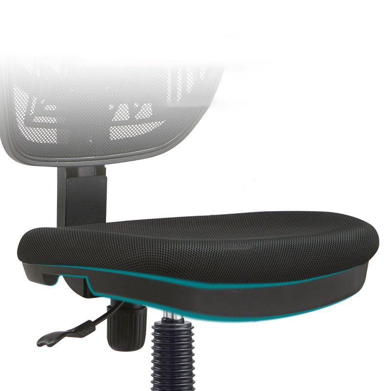 Schwarzer Nylon Modern Conference Chair Low Back Mesh Conference Chair