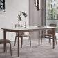 Rectangle 4 Legs Mid-Century Table White Color Fixed Table of Sintered Stone Clearhalo ' dining_table' 'Dining Tables & Seating' 'Dining Tables' 'furn' 'furn_dining_table' 'Furniture' 'furniture_dining_table' 'Kitchen & Dining Furniture' 'kitchen&dining_furn' 'kitchen' 'kitchen_dining_table' 1200x1200_4c566ebb-b7b7-40ea-b022-57e3cd75b2da