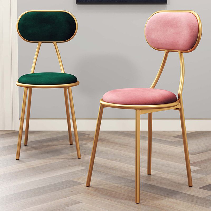 Nordic Low Back Bar-stool Round Seat Counter Bar Stool with Metal Legs Clearhalo 'Bar Furniture' 'Bar Stools' 'bar_stools' 'furn' 'furn_bar_stools' 'Furniture' 'Kitchen & Dining Furniture' 1200x1200_4c577398-9004-4ef3-a2e5-19e3824c6dc2