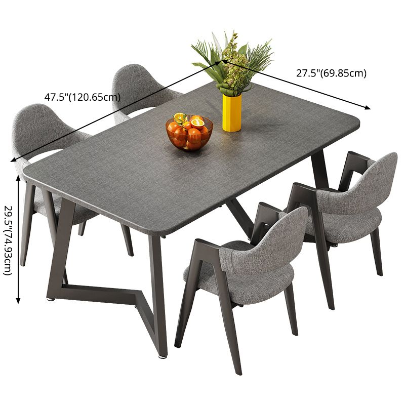 Standard Wood Dining Table with 2 Black Metallic Legs for Dining Furniture Clearhalo 'Dining Room Sets' 'Dining Tables & Seating' 'dining_room_set' 'furn' 'furn_dining_room_set' 'Furniture' 'furniture_dining_room_set' 'Kitchen & Dining Furniture' 'kitchen&dining_furn' 'kitchen' 1200x1200_4c577de6-cdc0-463a-9b36-ea6a75f3d543