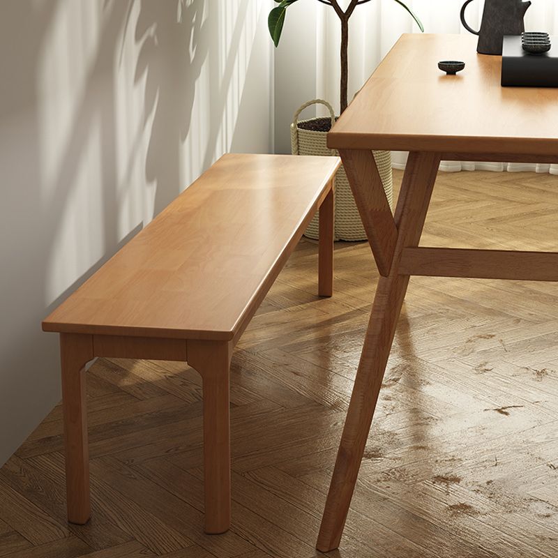 Modern Rectangle Bench with Legs Solid Color Bench for Kitchen Clearhalo 'Benches' 'Chairs & Seating' 'furn' 'furn_benches' 'Furniture' 'Living Room Furniture' 1200x1200_4c57e8bc-ad49-485b-a5f0-c29ceff25acd